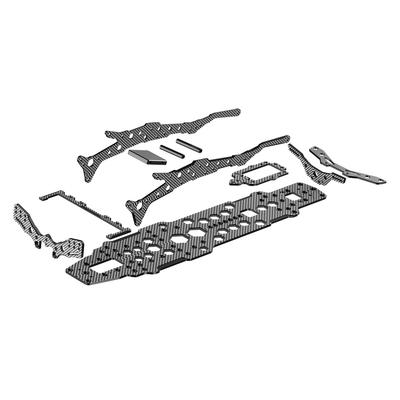 High Quality Carbon Fiber Upgrade Kit for 3RACING D5S MR 1:10 RC Drift Car, Silver SSG Edition