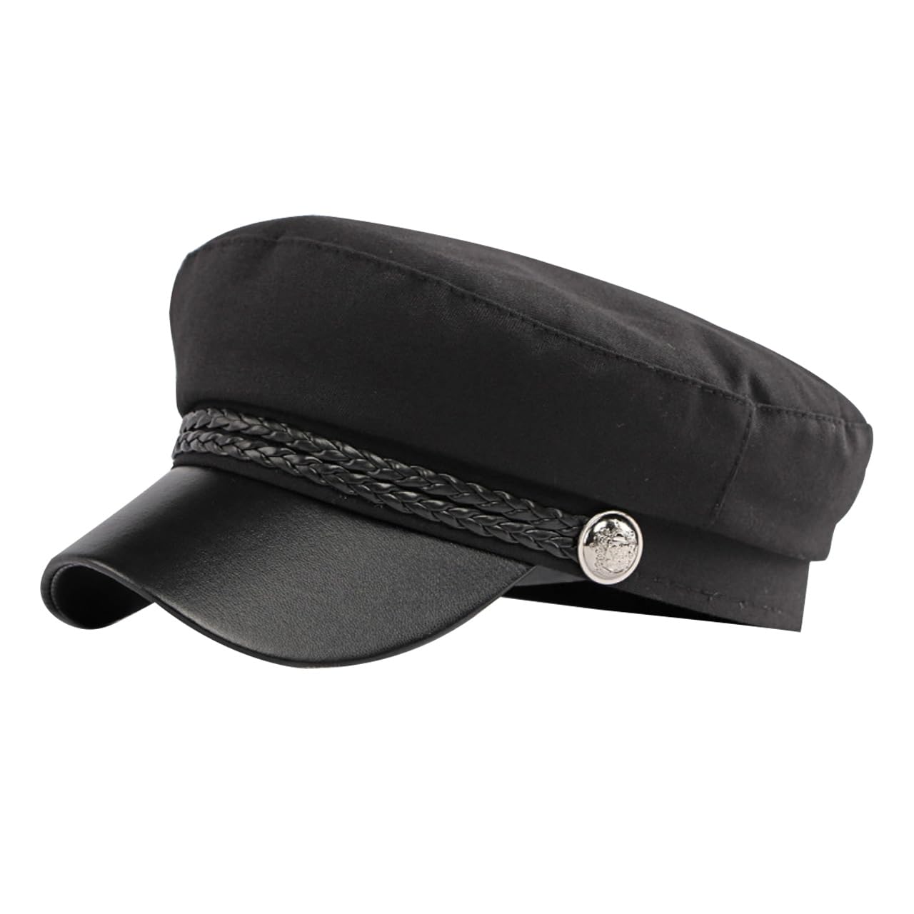 

Морская длинная кепка газетчика для выхода для женщин и кепка CZ094 [Белый Клык], Лицо, Кепка, Шляпа, Стильный, На выход, Мужчины, (черный) чёрный