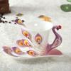 Fashion Enamel Porcelain Creative Peacock Coffee Cup