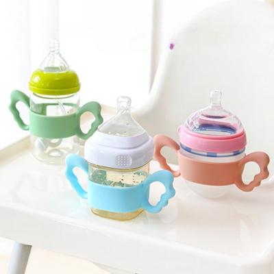 6cm Durchmesser Winkel Flügel Silikongriff Elastisch für Babyflasche Weiches Material Anti-Tropf Sicher zum Beißen Milchflaschenzubehör