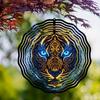 Sino de Vento de 10 Polegadas com Tema Tigre para Jardim Pátio Decoração Externa Elegante Arte Suspensa Presente para Amigos Primavera Verão Iluminado