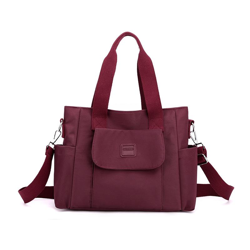 Women's Nylon Tote Bag Multi-interlayer Crossbody Satchel Bag Large Capacity Casual Top Handle Handbags