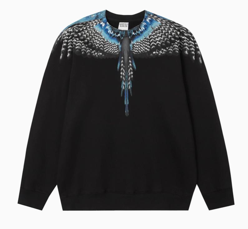 Felpa con cappuccio Marcelo Trendy Feathered Wings: Felpa girocollo unisex con motivo a fulmini e serpenti multicolore Phantom Wings.