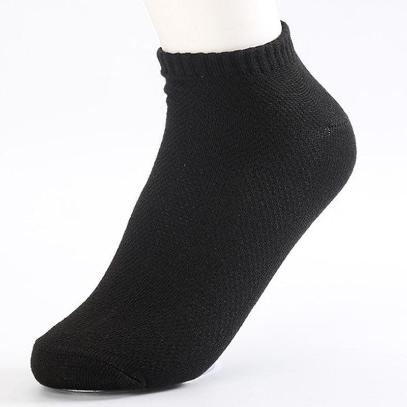 5 Pairs Sports Cotton Ankle Casual Socks Black White Gray For Men
