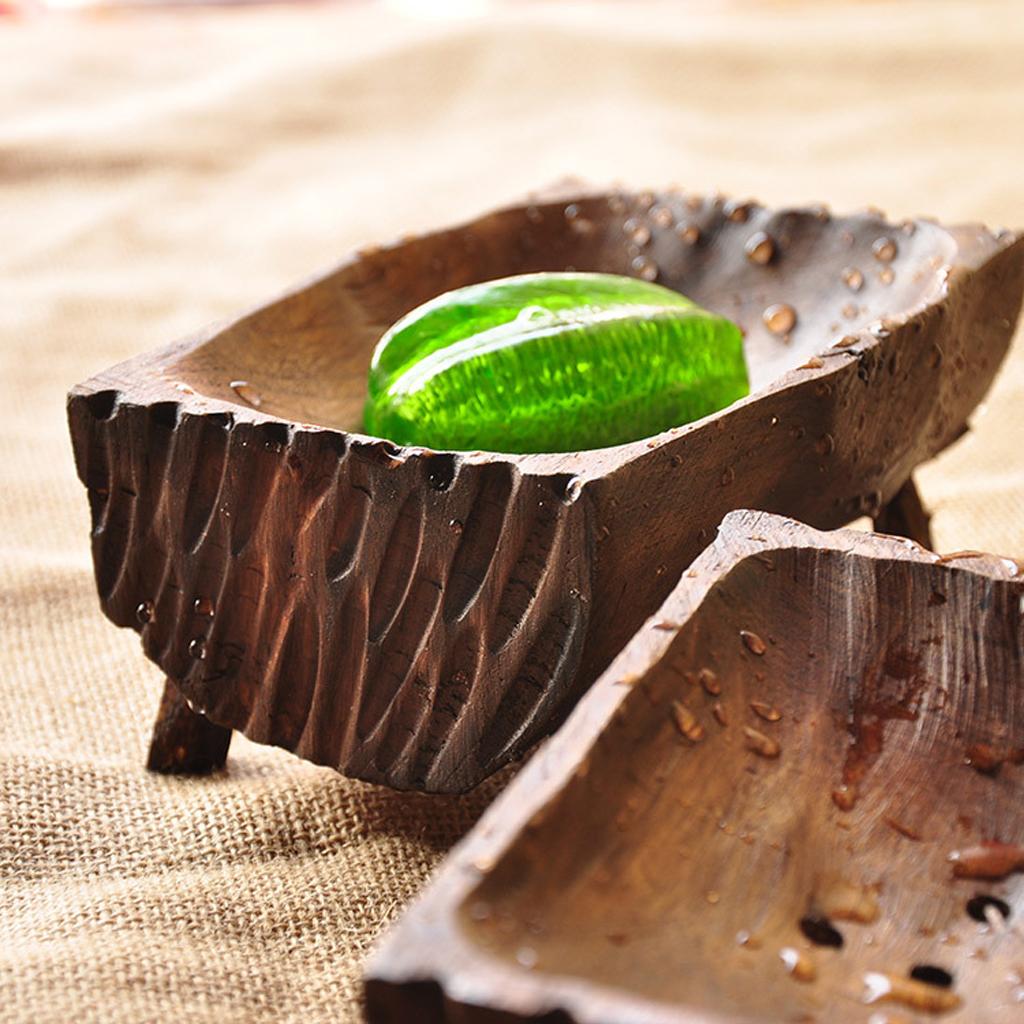 Holzseifenschale für die Dusche, Selbstentleerende Seifenschale für das Badezimmer, Verlängert die Lebensdauer von Seifen und hält sie trocken