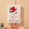 Coral Velvet Christmas Hand Towel Creative Children's Handkerchief  Holiday Party Decor