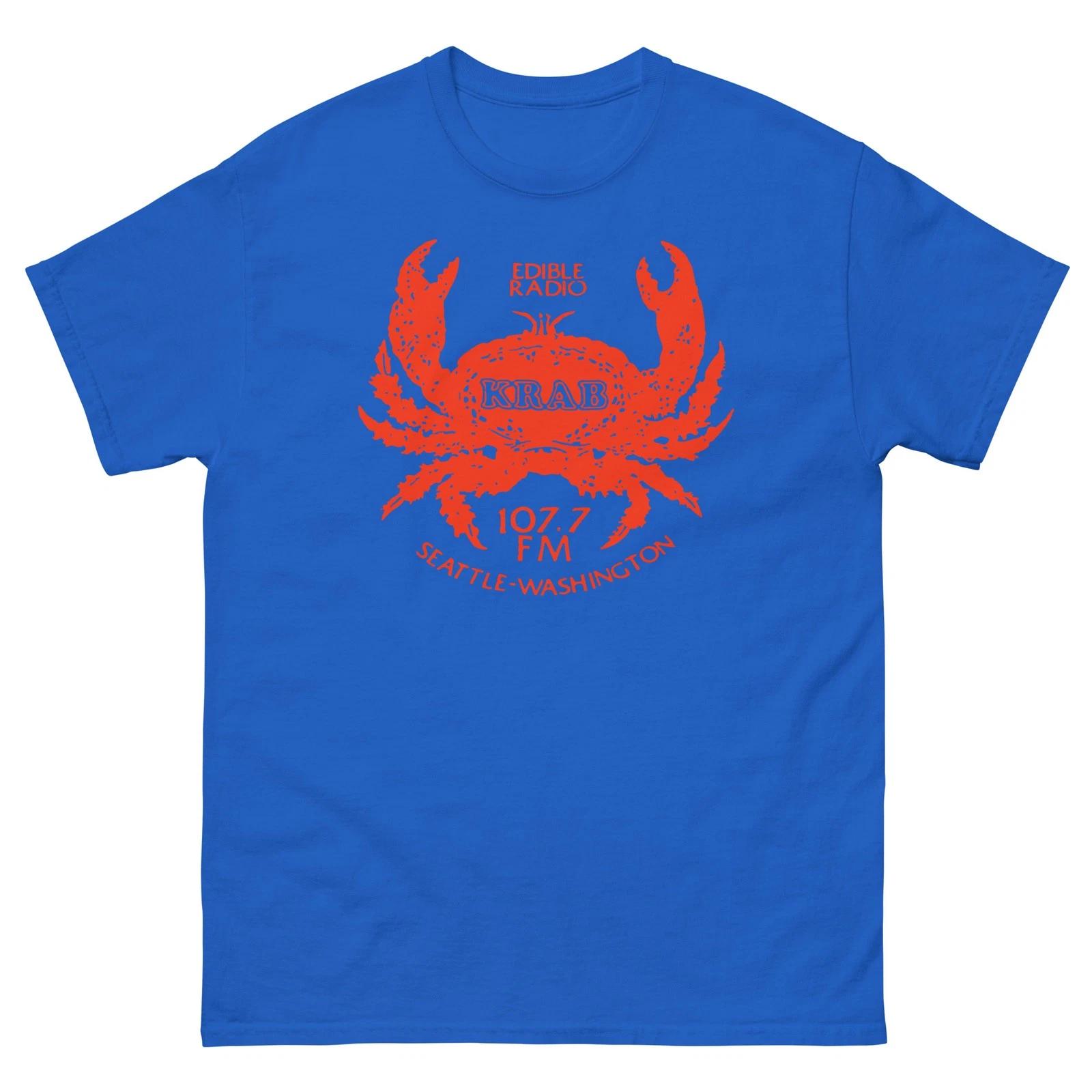 

KRAB Radio Seattle 97.7 Royal Graphic T Tee Shirt Unisex classic tee S