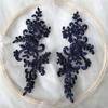 1 Pair Flower Sew On Lace Patches Embroidery Applique Repair For Wedding Dresses 23*10cm