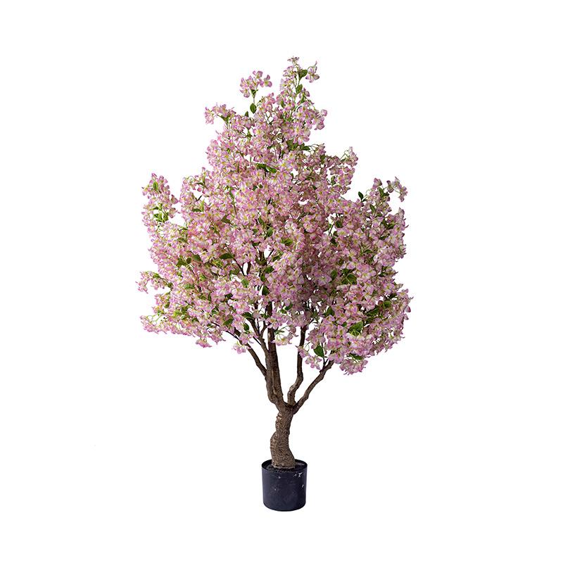 Large Artificial Bougainvillea Tree for Indoor Decoration - Potted Fake Cherry Blossom Plant Ornament
