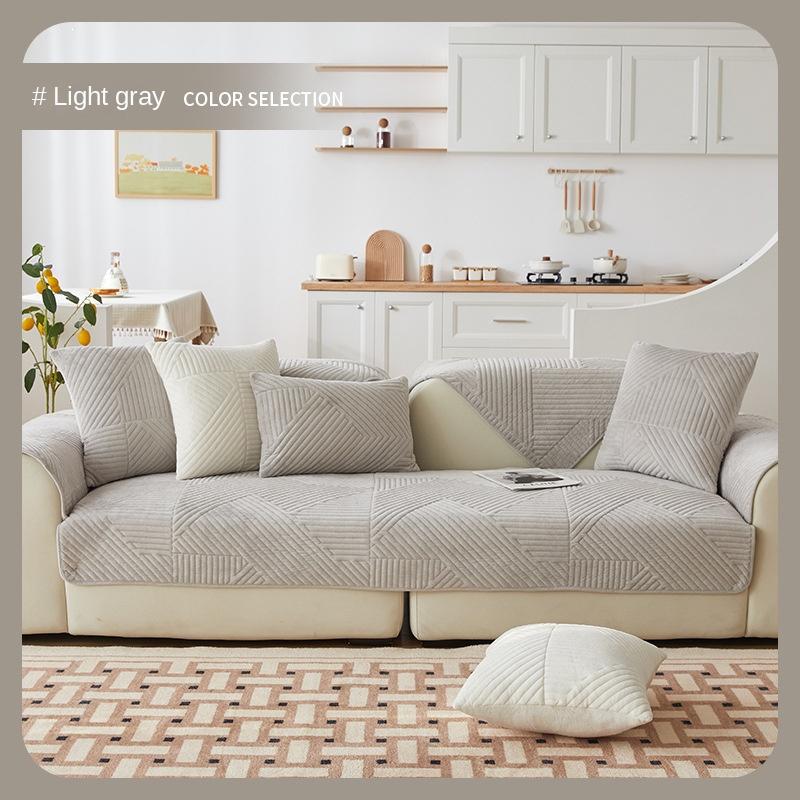 

Подушка для дивана Утолщенная зимняя нескользящая подушка Простой современный чехол для дивана Четыре сезона Универсальное тканевое полотенце Диван для гостиной. 70*70m