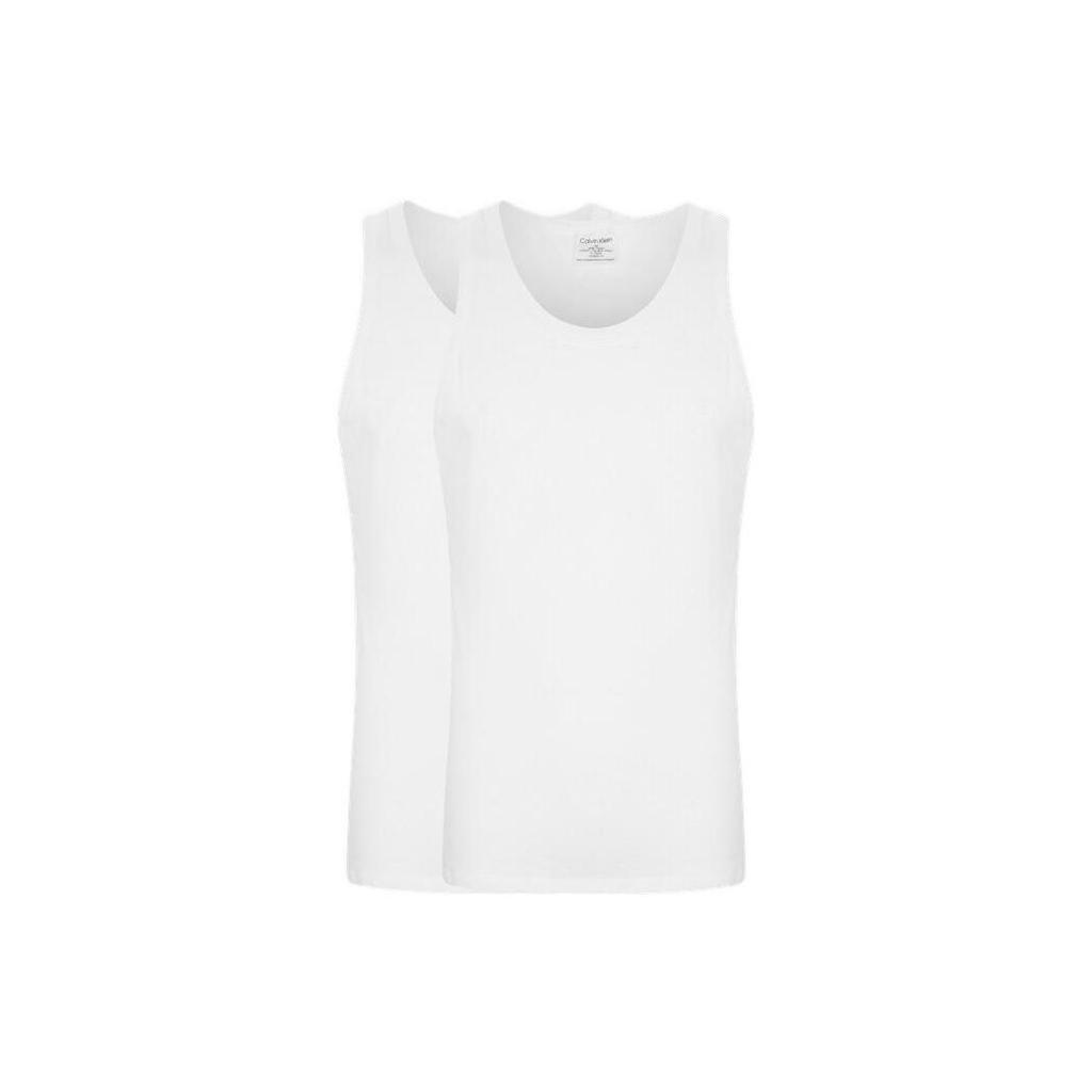 Calvin Klein Solid Color Round Neck Pullover Casual Sleeveless Vest Men tops White NP2160O-100