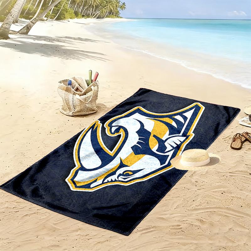 Nashville Predators Print Strandtuch, Großes Weiches Schnelltrocknendes Handtuch für Strand Camping Schwimmen