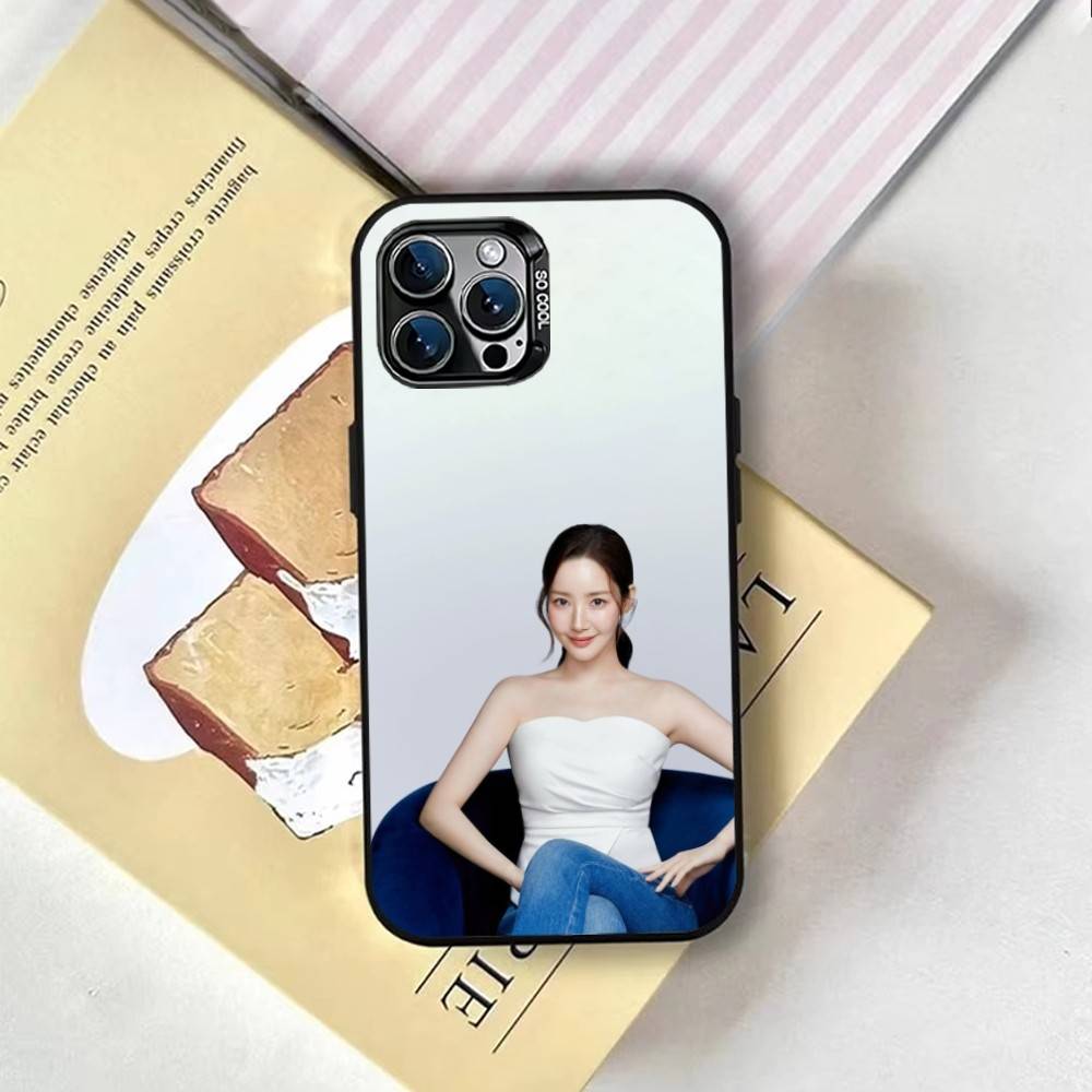 Korean actress Park Min-young Phone Case For iPhone 17,16,15,14,13,12,11 Plus,Pro Max,XS,Colorful Silver Black Cover
