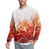 Men's Casual Fashion Printed Round Neck Pullover Sweatshirt