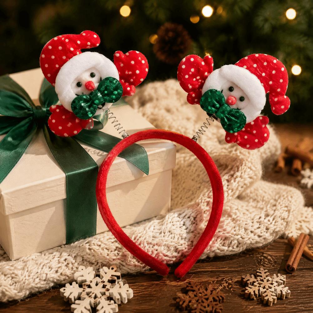 Festive Christmas Headband Novelty Reindeer Antler Hair Hoop Family Gathering