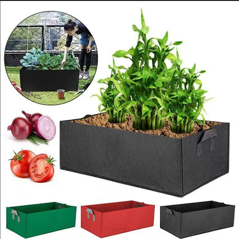 Meizhi Rectangular Large Capacity Breathable Felt Planting Bag for Garden Flowers and Vegetables