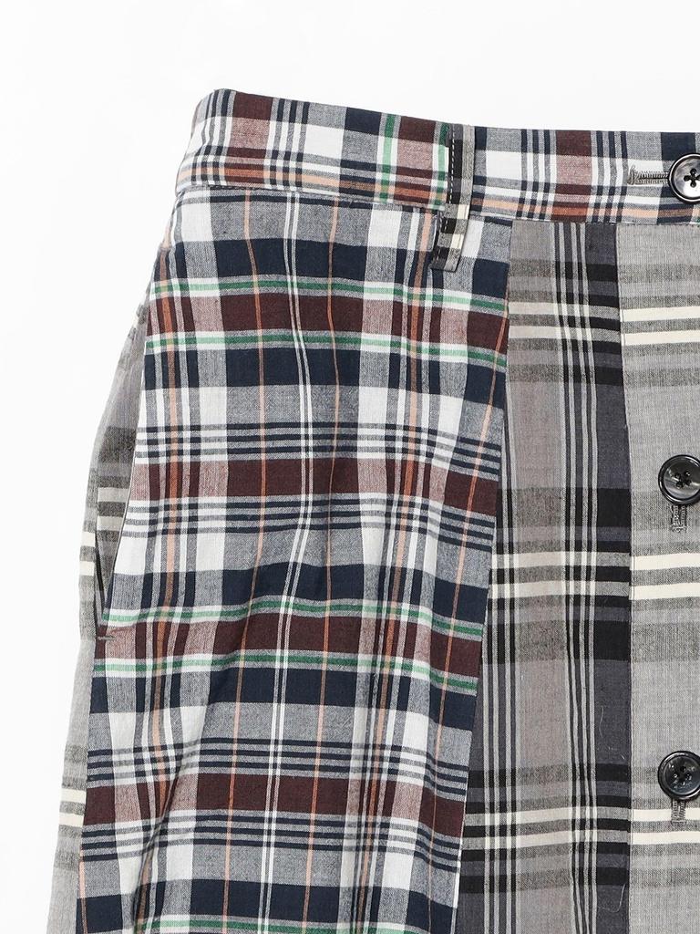 Rock Madras Check Crazy Skirt GRAU EINHEITSGRÖSSE 13270114803 [BEAMS BOY] Damen