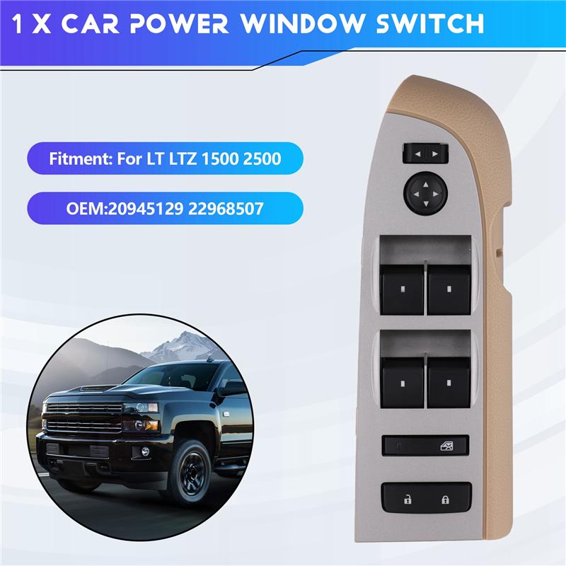 A58X-Car Driver's Front Power Window Switch 22968507 For 10-13 SILVERADO GMC SIERRA