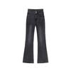 mm Smoky Gray High Waist Loose Straight-leg Micro-Pull Denim