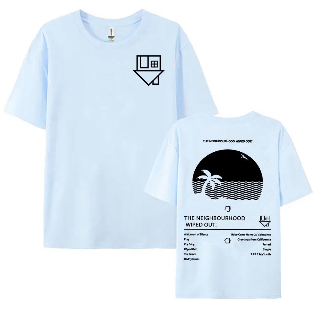 Wiped Out Album Tlačené Tričká The Neighbourhood NBHD Kapela Tričko Bavlna Vysoká Kvalita Letné Tričko Dámske Pánske Oblečenie Tee