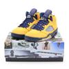CQ9541-704 Nike Air 5 Retro SP Michigan Jaune Collège Bleu Marine (Pour des hommes)