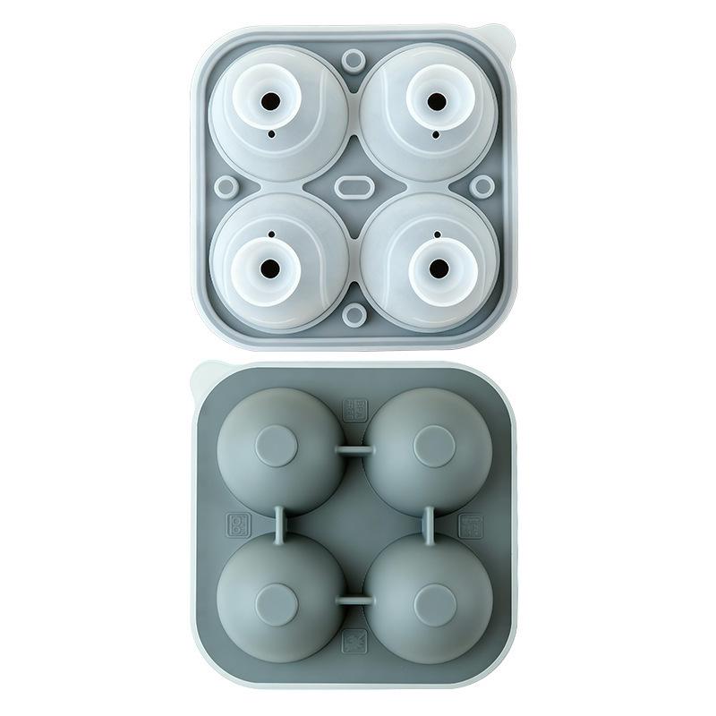Silicone Ice Cube Tray for Hockey Puck & Tennis Ball Molds - Household Ice Cube Mold Box