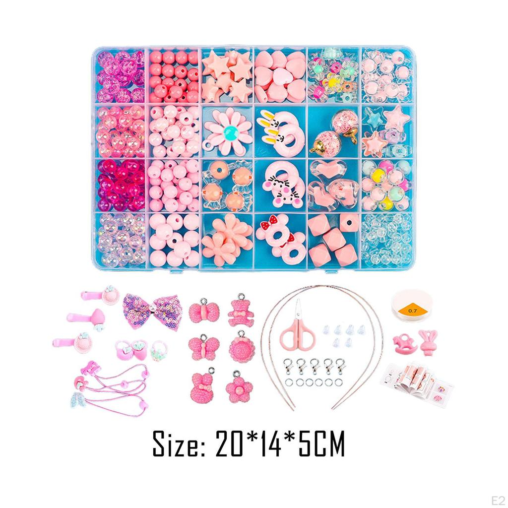 Beaded Bracelet Making Set Beads for Colored Hair Bands