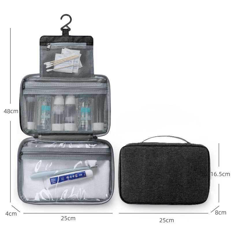 Men's Waterproof Travel Wash & Makeup Bag - Foldable & Portable for Daily Storage