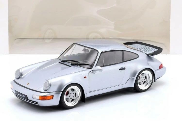 

Solido Porsche 911 Turbo Diecast Car Scale 1990 (964) 3.6 1/18 (Polar Silver) [Used]