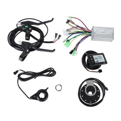Kit de Conversion Vélo Électrique DC 36V 48V Contrôleur Écran Poignée de Frein Accélérateur au Pouce Kit Contrôleur Vélo Électrique