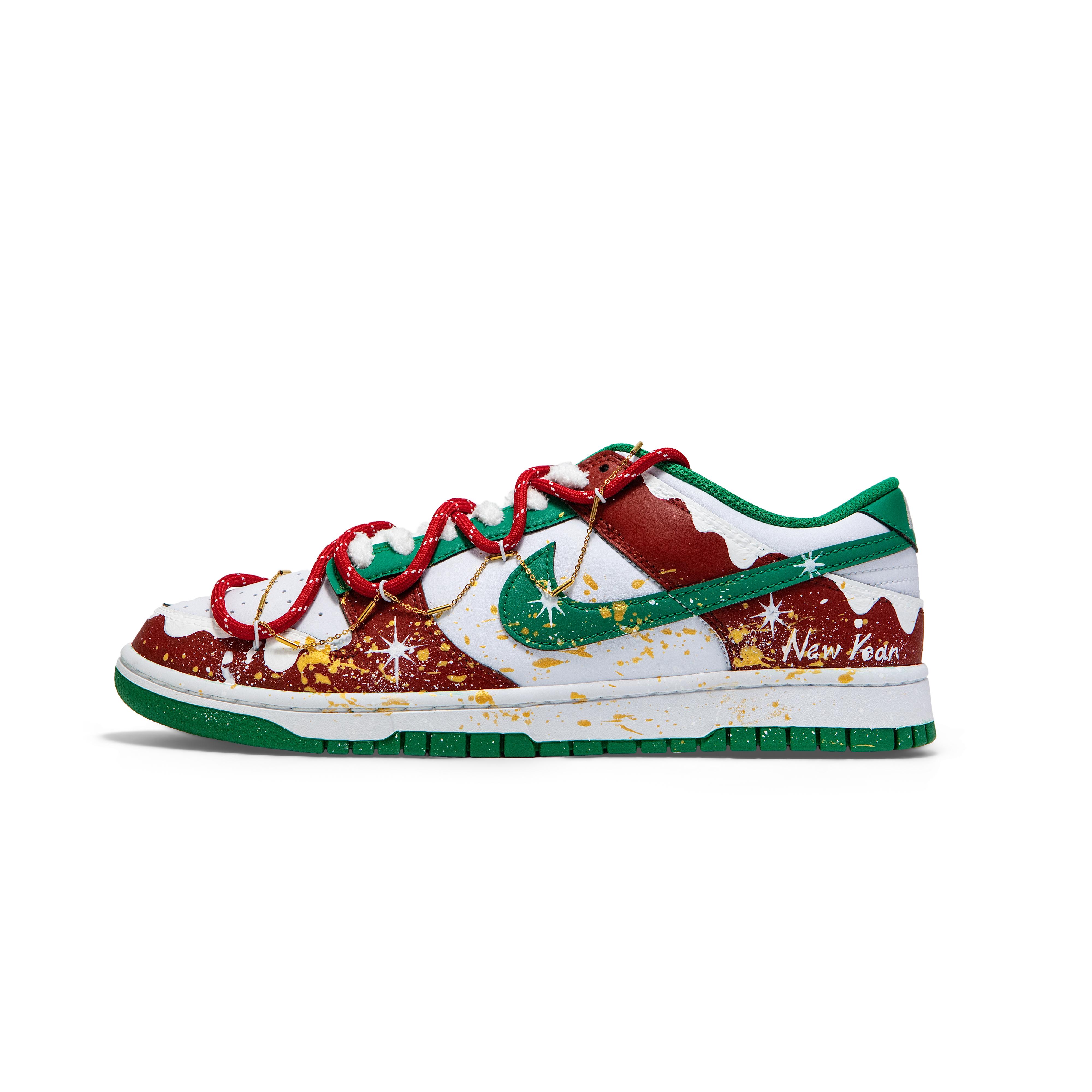 

Nike Dunk Abrasion Resistant Breathable Abrasion Resistant Breathable Low top Skateboard Shoes Women s Red Green FB9109-114(Team1704-) 38.5