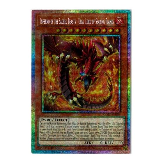 Used Yu-Gi-Oh! / English version / EU version / Inferno of the Sacred Beasts - Uria, Lord of Searing Flames / Starlight Rare / 1st Edition / Chaos