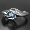 Romantic Love Hug Crystal Ring Creative Love Forever Couple Hands Hug Rings for Women Men Fashion Wedding Jewelry