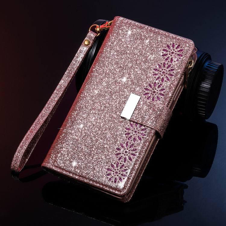 Redmi Note 9 Pro/K30/8A Leather Wallet Case with Laser Engraved Nine Card Slots