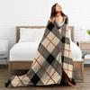 Yellow Tartan Soft Warm Blanket  Children Plush Throw Blanket Novelty Couch Bed Flannel Bedspread Sofa Bed Cover