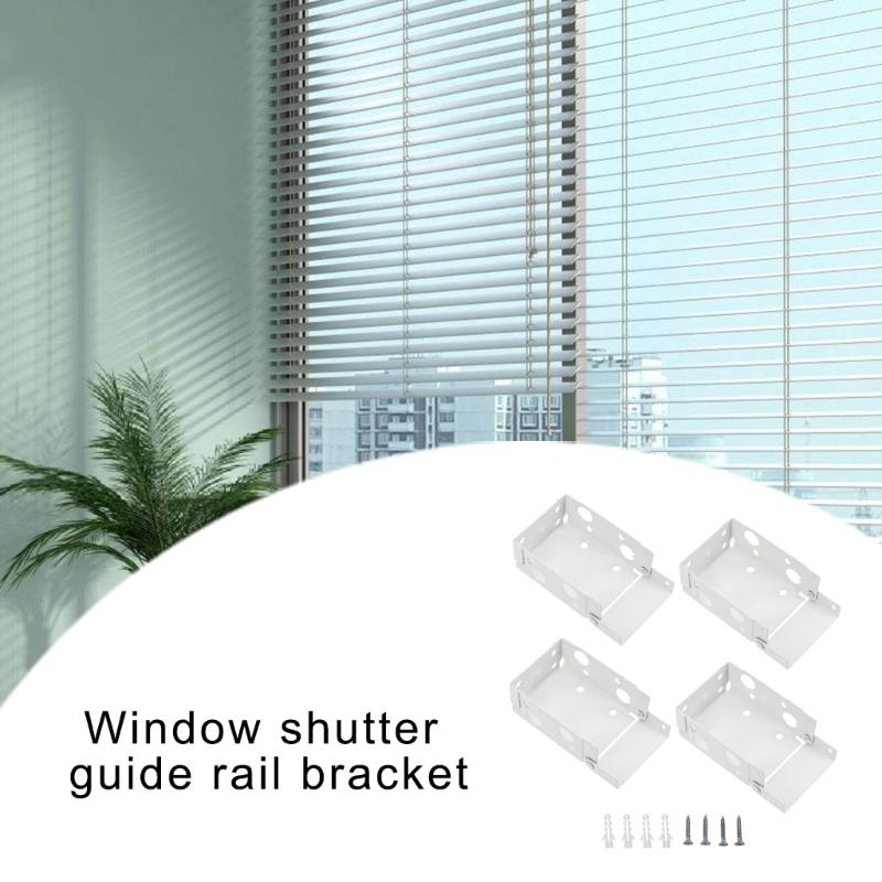 Packung mit 4 robusten Metall-Jalousiehalterungen, Schienenhalterungen für starke Rolladenmontage in Haus & Büro