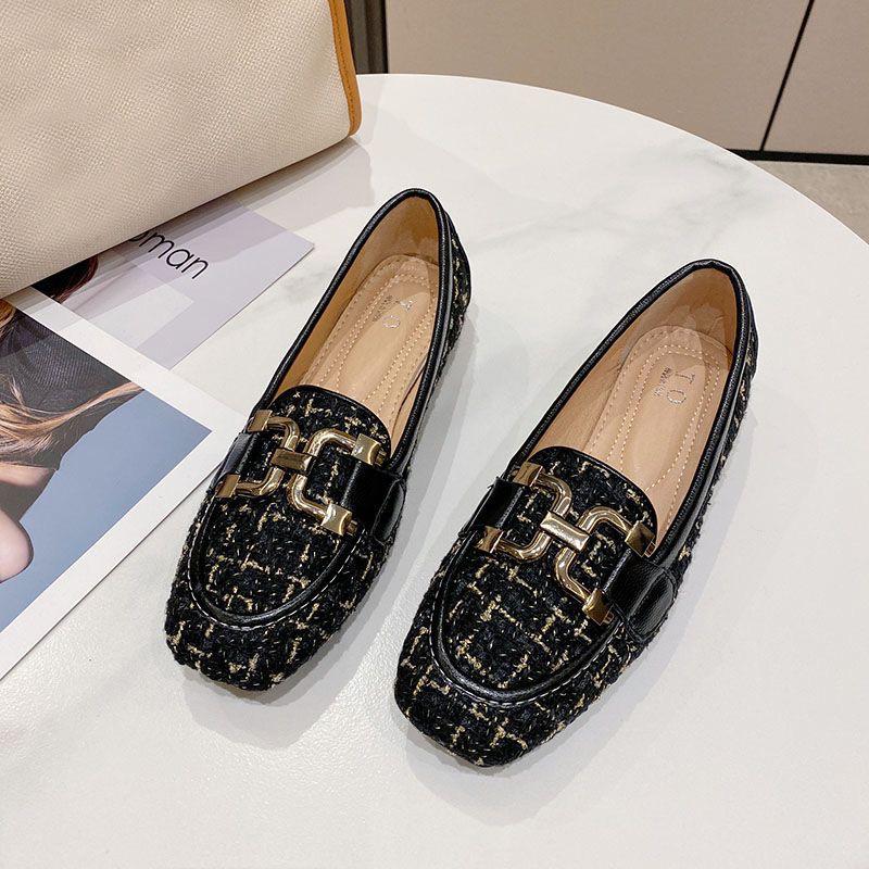 2025 Весна Осень Обувь Женские Плоские Мягкие Модные Брендовые Женские Тонкие Туфли Бежевый Черный Синий Большой Размер 42 35 чёрный 2980₽