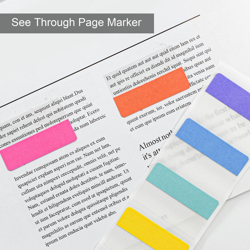 VANRA Sticky Index Strong Large 6 540 Cute Morandi Office Business Notes, Film, Tabs, Transparent, Writable, Adhesive, Size, Colors, Sheets, Colors,