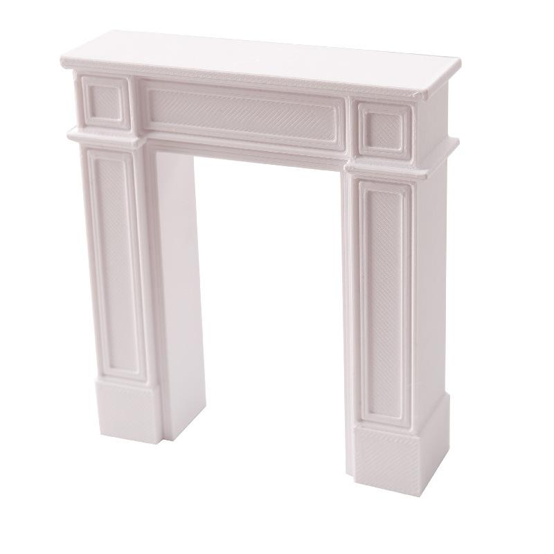 [J]1Pcs Dollhouse Miniature European-style Home Living Room Cabinets American Retro Storage Fireplace Background Decor Furniture