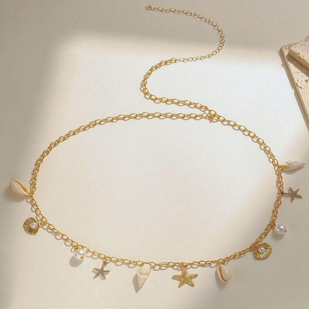 Sea Star Body Chain Bohemian Shell Waist Link Fashion Jewelry Accessories  for Women