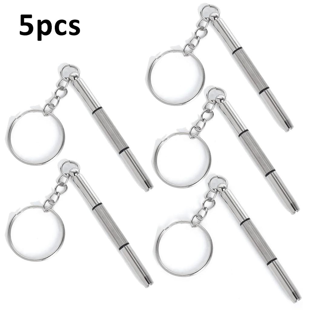1/3/5Pcs Per Set Eyeglasses Screwdriver Stainless Steel Keychain Screwdrivers for Glasses Repairing 3 In 1 Portable Repair Tools