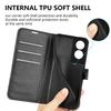 For TCL 505 Case Litchi Texture Shockproof Leather Wallet Phone Cover