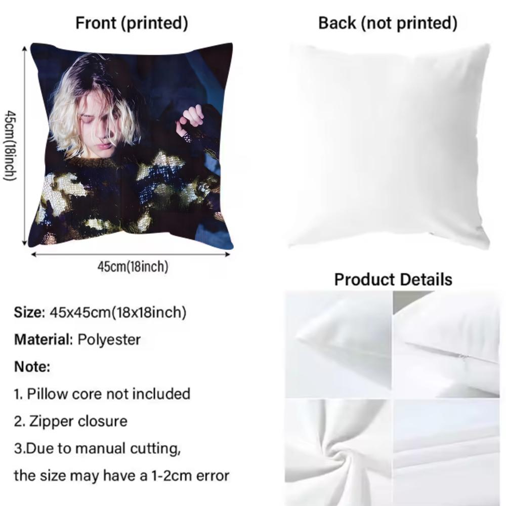 Singer Nettspend Cushion Cover Pattern Printed Pillowcase for Living Room Sofa Cushion Cover & Bedroom Decor