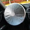 Parasole per Volante Auto Tessuto Argentato Copertura Parasole Guaina per Volante Auto Accessori Isolanti Parasole