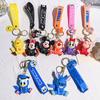Cute Mickey And Minnie Hoodie Keychain Adorable Plastic Key Ring For Friends