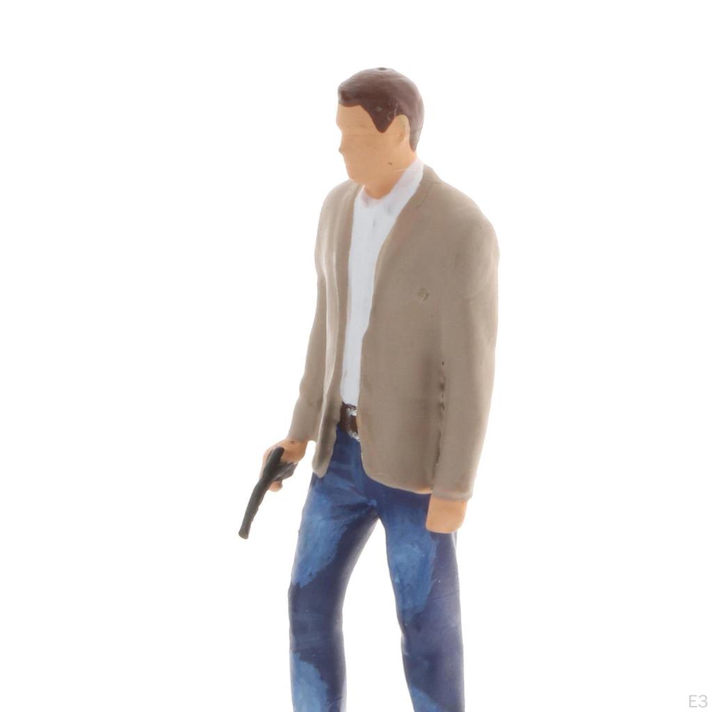 1/64 Diorama Cool People Man Train Buliding for Siku Home Decoration Accessories Supplies