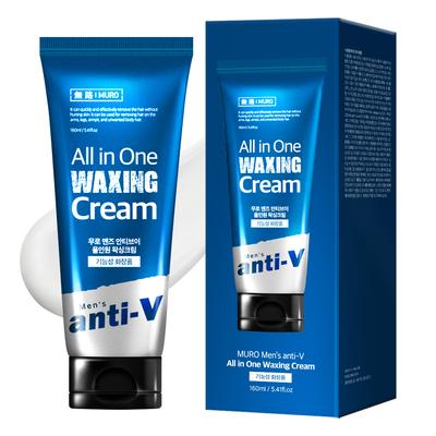 Men's Anti-V All-in-One Waxing Cream, 160ml, 1 Unit