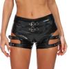 864# Patent Leather Stretch Shorts - Sexy Nightclub Go-Go Performance Costume