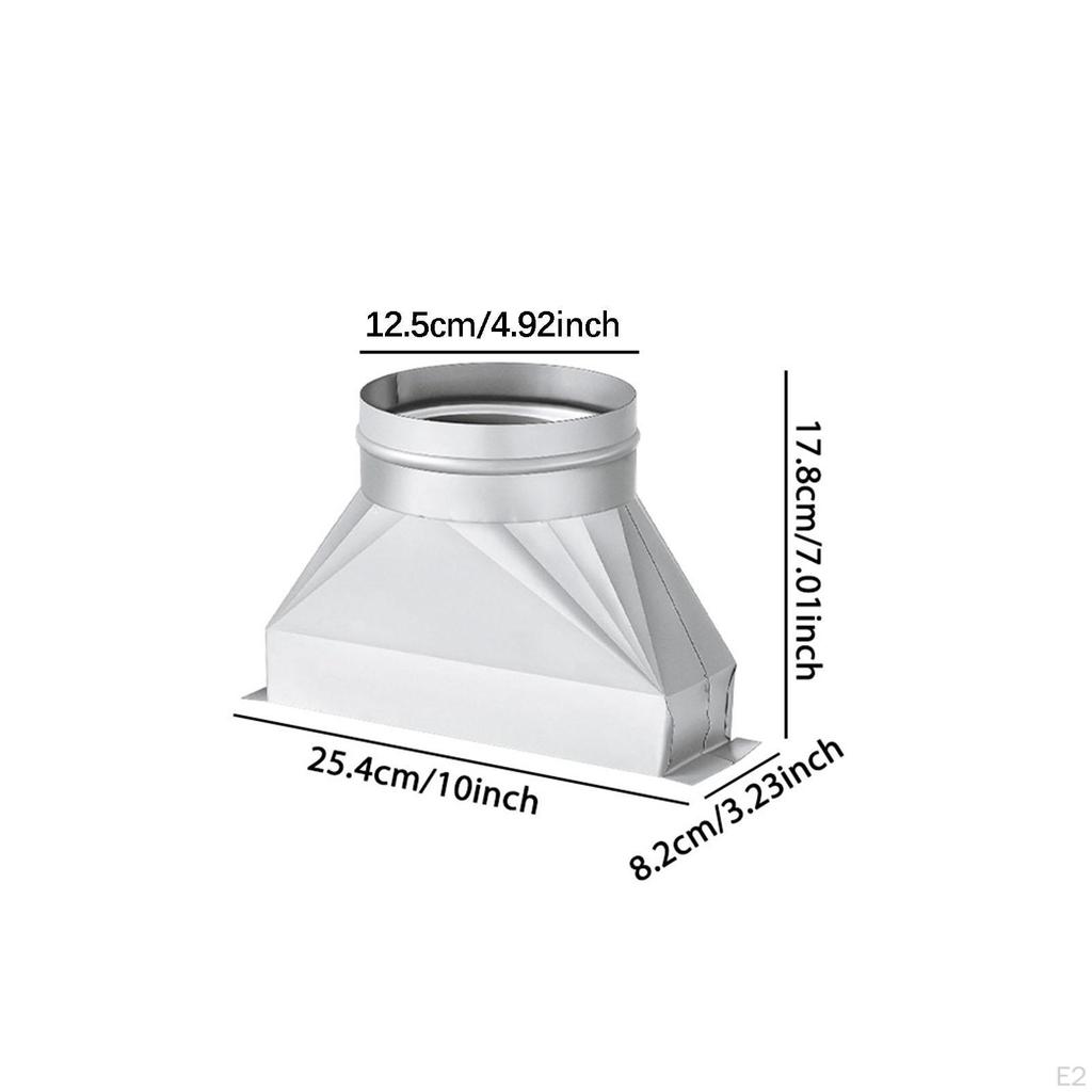 Duct Transition Vent Connector Adapter Galvanized for Ventilation System