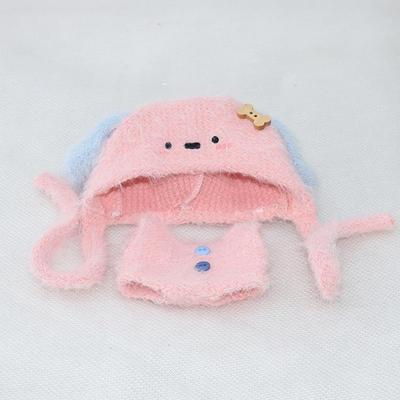 Plush Knit Hat and Costume Set for 10cm Plush Toys, Pink [Used]
